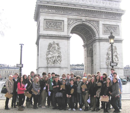 Group at Arc de Triomphe
